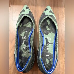 Rothy's Green and Black Camouflage Flats